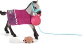 Schleich Horse Club - Spelplezier met veulen - Speelfigurenset - Kinderspeelgoed voor Jongens en Meisjes - 5 tot 12 jaar - 42534