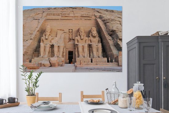 Canvas Schilderij De tempel van Ramses II Aboe Simbel in Egypte. - 180x120 cm - Wanddecoratie XXL - OneMillionCanvasses