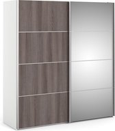 Veto Schuifdeurkast 2 deuren breed 243 cm eiken decor, wit.