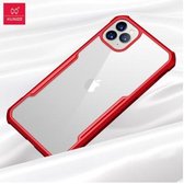 Shock case met gekleurde bumpers geschikt voor Apple iPhone 11 - rood met Privacy Glas