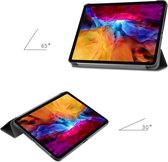 Hoes Geschikt voor iPad Pro 2021 (11 inch) Hoes Tri-fold Tablet Hoesje Case - Hoesje Geschikt voor iPad Pro 11 inch (2021) Hoesje Hardcover Bookcase - Zwart