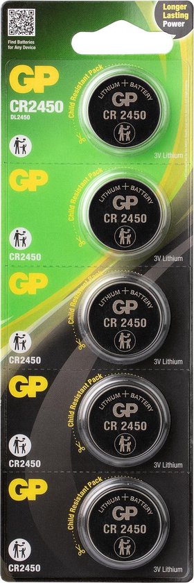 GP CR2450 knoopcel batterij - 5 stuks