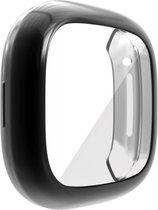 YPCd® FitBit Sense Siliconen Case - Zwart - 360 bescherming