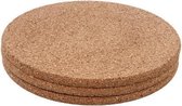 3 Pannen onderzetter van Ø 19 cm - Bruin - Rond