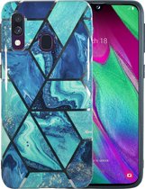 Samsung Galaxy A40 Marmer Case | Back Cover | TPU Telefoonhoesje