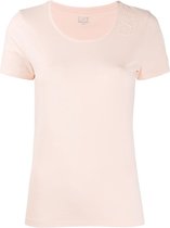 Emporio Armani EA7 - Stretch Ronde Hals - T-shirt - Licht Roze - Maat XS