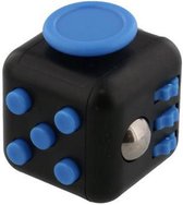 Fidget Cube Stressbal - Bekend van TikTok- Fidget Toys - Pop It - Speelgoed Meisjes & Jongens - Zwart-Blauw