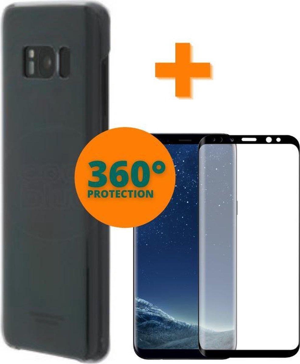 Fooniq Silicone Hoesje Zwart + Screenprotector - Geschikt Voor Samsung Galaxy S8