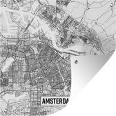 Tuindoek Stadskaart Amsterdam - 100x100 cm - Plattegrond