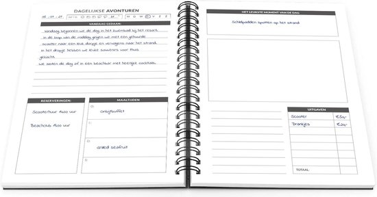 Planbooks - Travel Journal - Reisdagboek - Travel Journal Notebook - Travel Diary - Vakantieboek