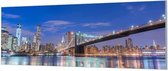 HalloFrame - Schilderij - Brooklyn Bridge Park Akoestisch - Zilver - 240 X 80 Cm