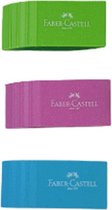Gomme Faber Castell - Rose / Blauw / Vert - 5x2cm - Set de 3 - Assorti