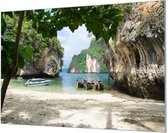 Wandpaneel Krabi Province Thailand  | 210 x 140  CM | Zwart frame | Akoestisch (50mm)