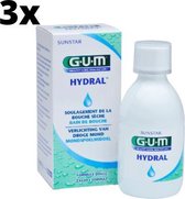 GUM Hydral Mondspoelmiddel - 3 x 300 ml - Voordeelverpakking