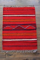 Handgeweven vloerkleed / tapijt - 100% Egyptische wol Kelim - 60x80cm - Bedouin