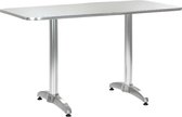 Medina Tuintafel 120x60x70 cm aluminium zilverkleurig