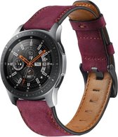 Smartwatch bandje - Geschikt voor Samsung Galaxy Watch 46mm, Samsung Galaxy Watch 3 45mm, Gear S3, Huawei Watch GT 2 46mm, Garmin Vivoactive 4, 22mm horlogebandje - PU leer - Fungus - Fashion