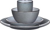 Bol.com Mica Decorations Tabo Serviesset 4 Persoons - Grijs aanbieding