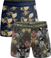 Muchachomalo King Maori  Onderbroek - Mannen - groen/blauw/grijs