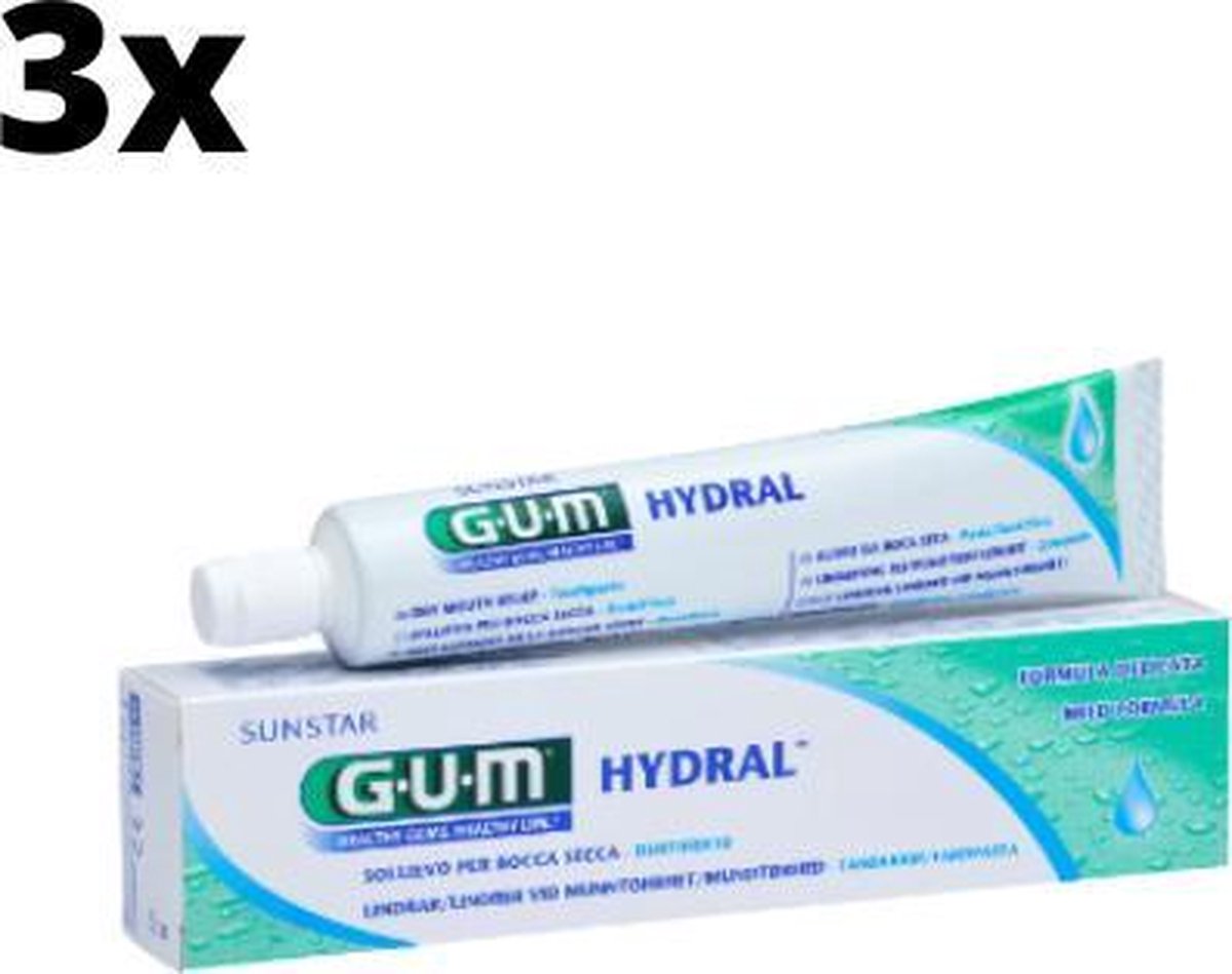Goedkoopste GUM Hydral Tandpasta - 3 x 75 ml - Voordeelverpakking