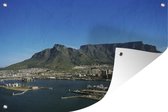 Tuinposters buiten Kaapstad met op de achtergrond de Tafelberg - 90x60 cm - Tuindoek - Buitenposter
