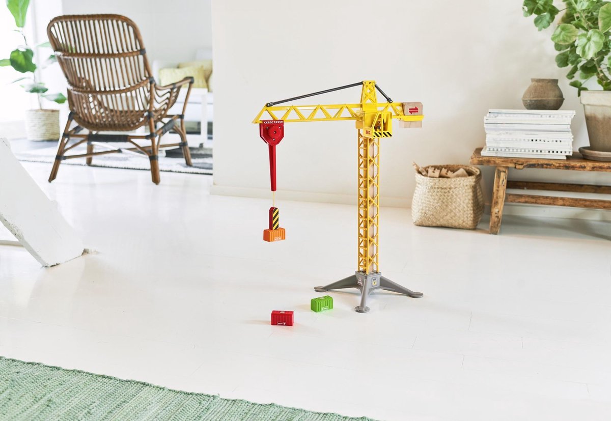 Grue De Construction BRIO Grande Avec Accessoires - Jeu Neuf - Modèle 33835