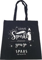 Shopping bag - Shopper - Tas - Boodschappen - Zwart - Sparkle