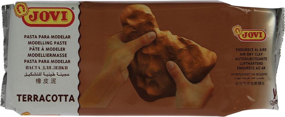 Jovi Klei - 500 gram - zelfhardend - terracotta - boetseer speelgoed