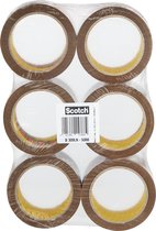 Scotch® 309 Verpakkingstape PP, 50 mm x 66 m, Bruin (pak 6 x 66 meter)