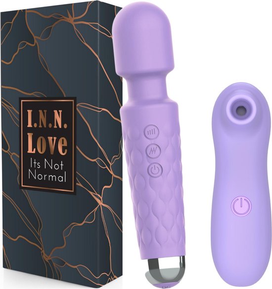 I.N.N. Love Vibrators - Luchtdruk vibrator - Wand vibrator - Seksspeeltjes - Erotiek - Paars
