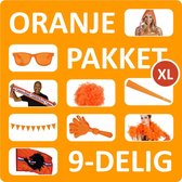 Oranje Versiering | Oranje Feestpakket XL | 9 Feestartikelen voor EK Voetbal 2021 | Holland Oranje Voordeel Pakket | Oranje artikelen Pakket | EK 2021 Versier Pakket | Nederlands Elftal Versi