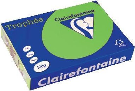 Foto: Clairefontaine troph e intens a4 grasgroen 120 g 250 vel