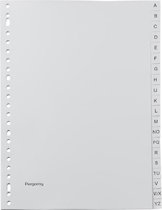 Pergamy tabbladen, ft A4, 23-gaatsperforatie, grijze PP,  A-Z