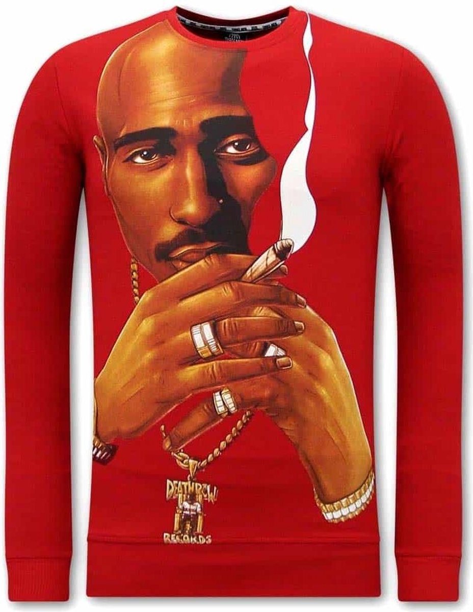 Tupac Shakur Heren Sweater - Rood