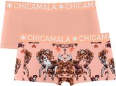 Chicamala meisjes 2P shorts horsi roze - 158/164