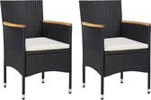 Medina Tuinstoelen 2 st poly rattan zwart