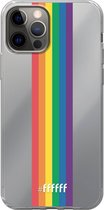 6F hoesje - geschikt voor iPhone 12 Pro - Transparant TPU Case - #LGBT - Vertical #ffffff