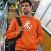 Oranje EK WK Koningsdag Hoodie De Leeuw (MAAT XS - UNISEKS FIT) | Oranje kleding / sweaters | WK Feestkleding