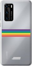6F hoesje - geschikt voor Huawei P40 -  Transparant TPU Case - #LGBT - Horizontal #ffffff