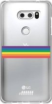 6F hoesje - geschikt voor LG V30 (2017) -  Transparant TPU Case - #LGBT - Horizontal #ffffff