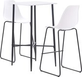 Medina 3-delige Barset kunststof wit