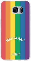 6F hoesje - geschikt voor Samsung Galaxy S7 Edge -  Transparant TPU Case - #LGBT - Ha! Gaaay #ffffff