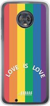 6F hoesje - geschikt voor Motorola Moto G6 -  Transparant TPU Case - #LGBT - Love Is Love #ffffff