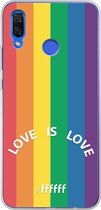 Huawei Nova 3 Hoesje Transparant TPU Case - #LGBT - Love Is Love #ffffff