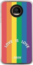 6F hoesje - geschikt voor Motorola Moto Z Force -  Transparant TPU Case - #LGBT - Love Is Love #ffffff