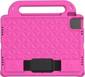 Voor iPad Air 4 10.9 2020 Diamond Series EVA Anti-Fall Shockproof Sleeve Beschermhoes met houder en riem (rose rood)