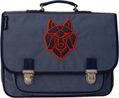 Boekentas met wolf large - Loup Bleu - Caramel et Cie