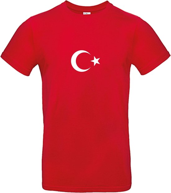 Türkiye- WK shirt – Voetbalshirts – Turkije – Rood T-shirt korte mouw – Maat L – 100% Cotton