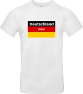 Deutschland - WK shirt - Voetbalshirts - Duitsland - Wit T-shirt korte mouw - Maat L - 100% Cotton