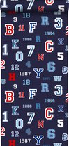 ESTAhome behang cijfers & letters rood en blauw - 138831 - 53 cm x 10.05 m